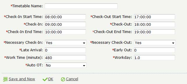 zktime web настройка